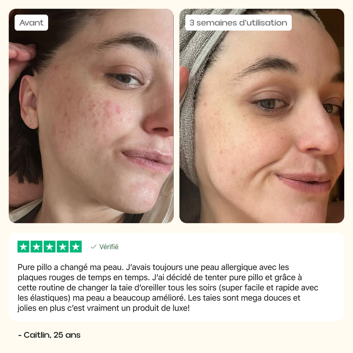 Satin de Coton - Rose poudré - 65x65cm