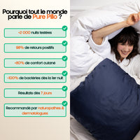 Percale de coton - Bleu encre - 65x65cm