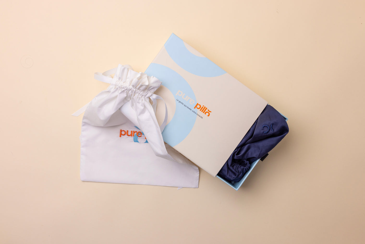 Satin de Coton - Bleu velours - 65x65cm