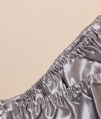 Soie de mûrier BIO - Argent - 65x65cm