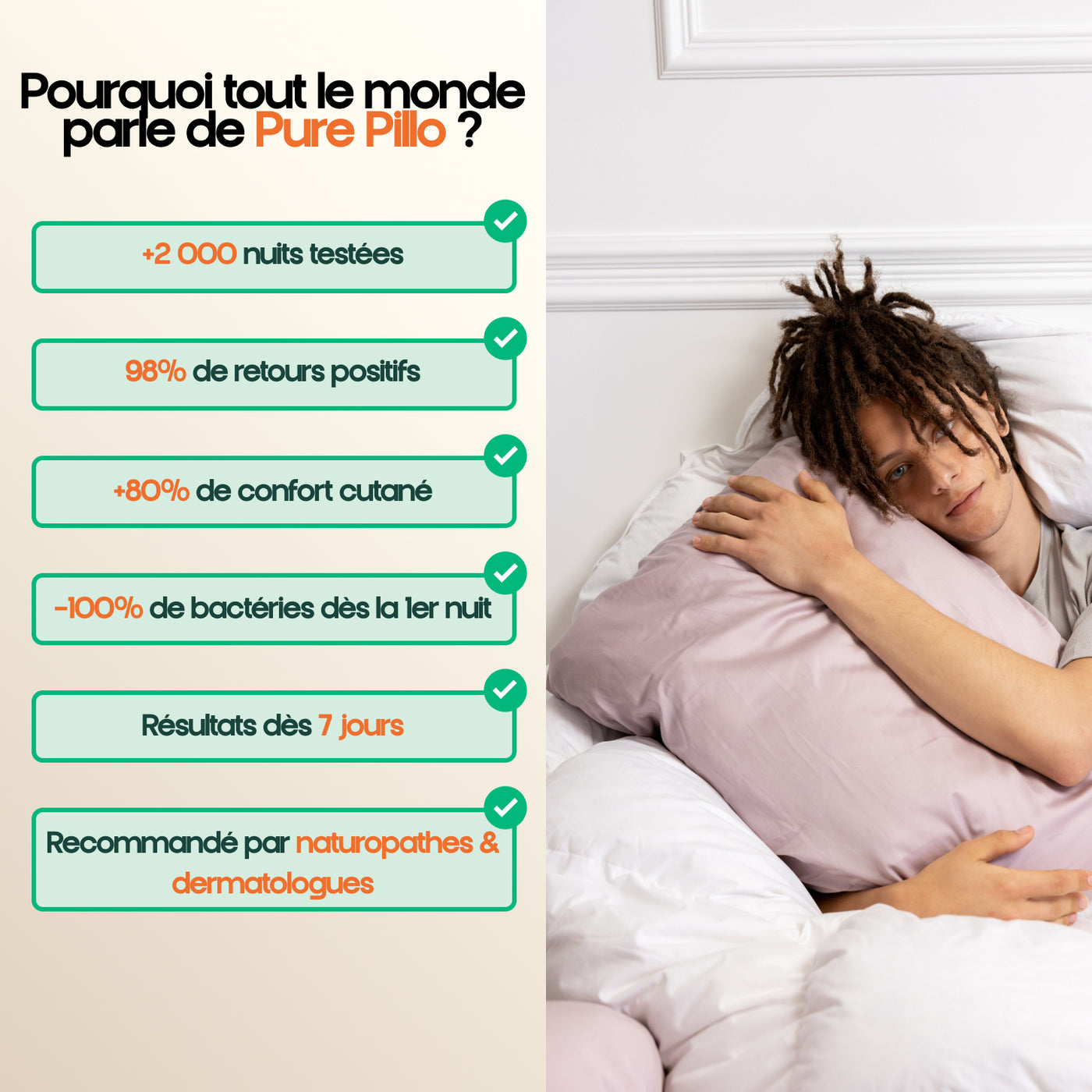 Percale de coton - Rose - 50x70cm