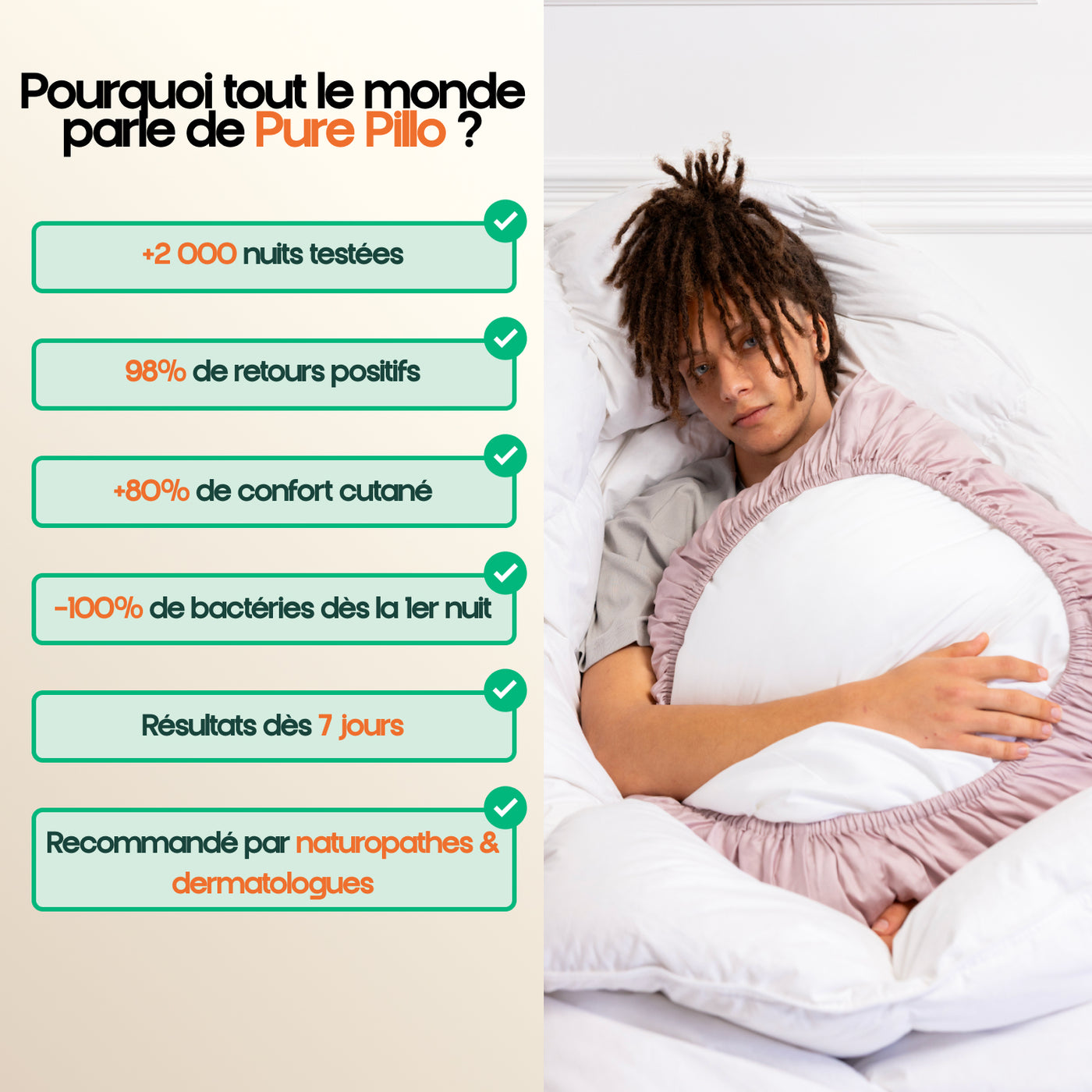 Satin de Coton - Rose poudré - 65x65cm