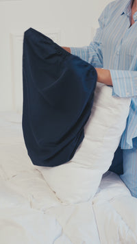 Satin de Coton - Bleu velours - 65x65cm